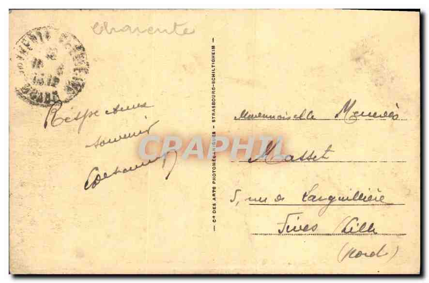 CPA St Georges de Didonne Rochers de Vallieres  — Back