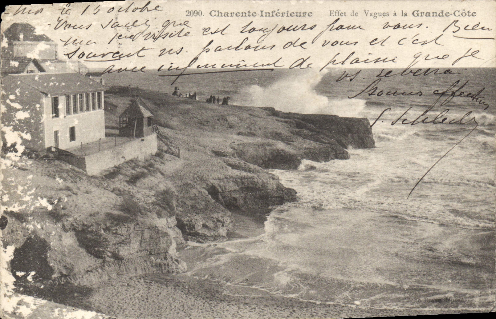 CPA Charente Inferieure Effet de Vagues a la Grande Cote 