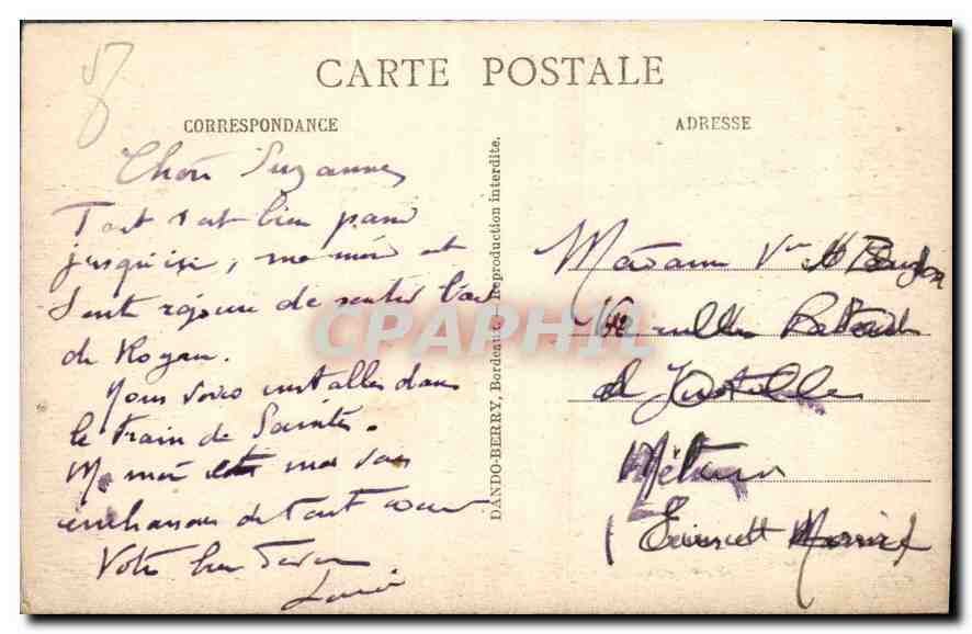 CPA Saintes L'Entree des Arenes  — Back