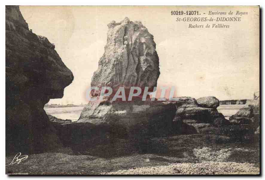 CPA Environs de Royan St Georges de Didonne Rochers de Vallieres 
