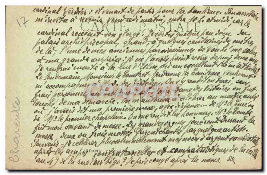 CPA Charente Inferieure Saintes Deambulatoire de la Crypte de St Eutrope  — Back