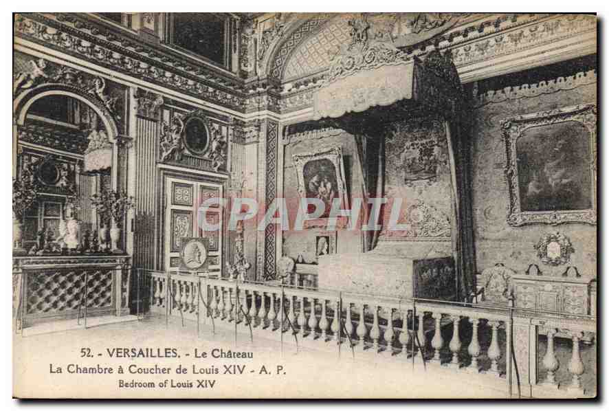 CPA Versailles Le Chateau La Chambre a Coucher de Louis XIV 
