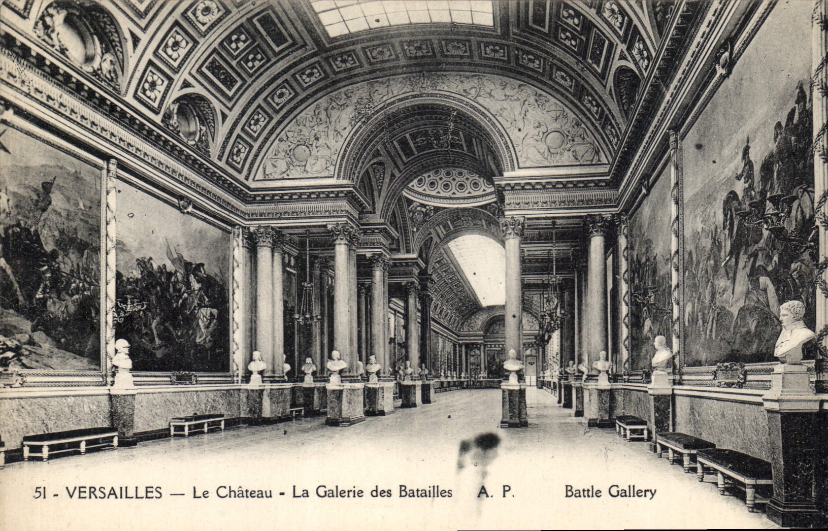 CPA Versailles Le Chateau La Galerie des Batailles 