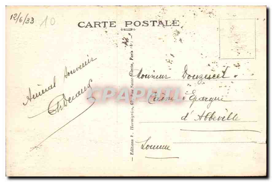 CPA Troyes Le Canal et la Prefecture  — Rückseite