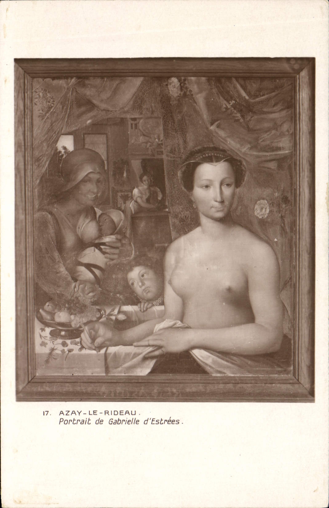 CPA Azay le Rideau Portrait de Gabrielle d'Estrees 