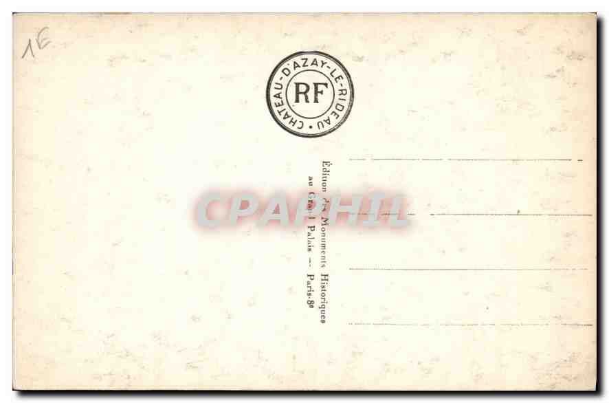 CPA Azay le Rideau Portrait de Gabrielle d'Estrees  — Rückseite