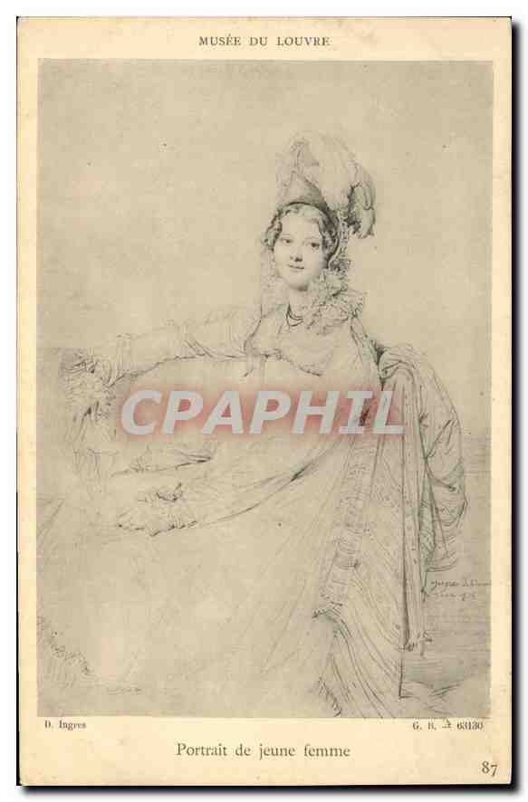 CPA Musee du Louvre Portrait de jeune femme 