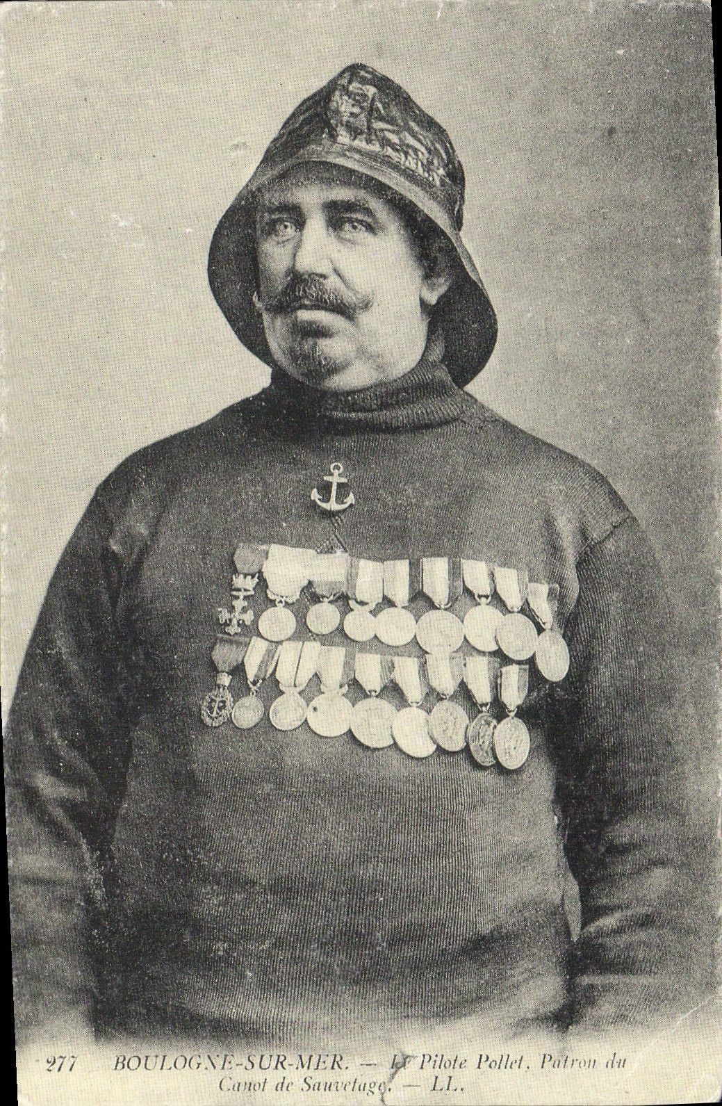 Boulogne-sur-Mer — El Piloto Pollet, Capitán del Canot de Salvamento — LL.