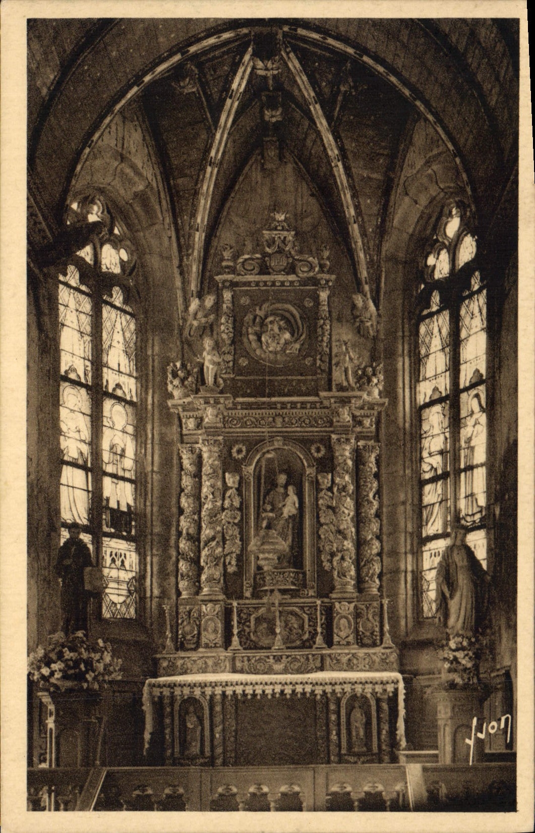CPA Saint Thegonnec Finistere Autel de Saint Joseph 