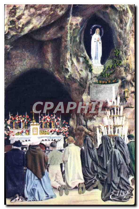 CPA Lourdes La Grotte Miraculeuse 