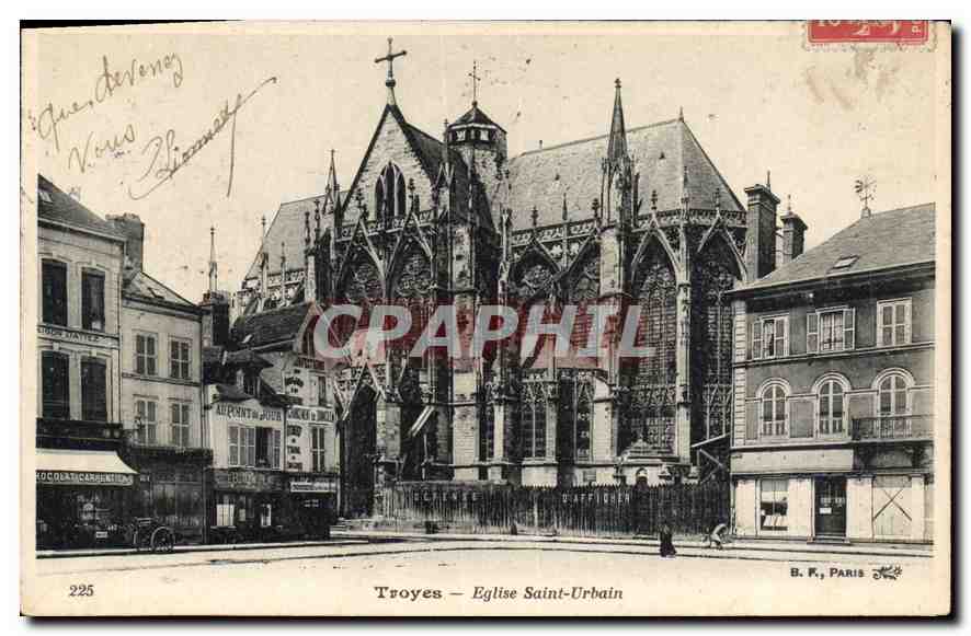 CPA Troyes Eglise Saint Urbain 