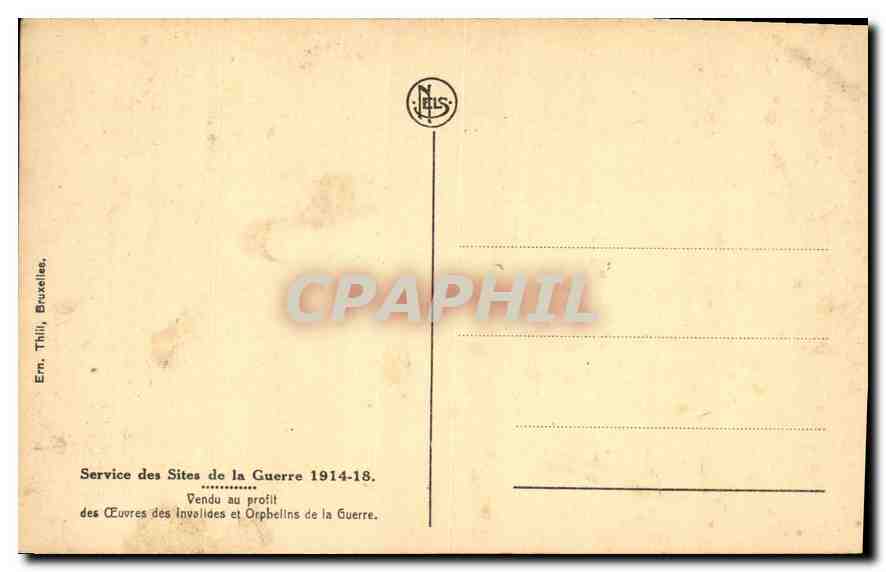 CPA Ruines de Nieuport Les Ecluses Militaria — Rückseite