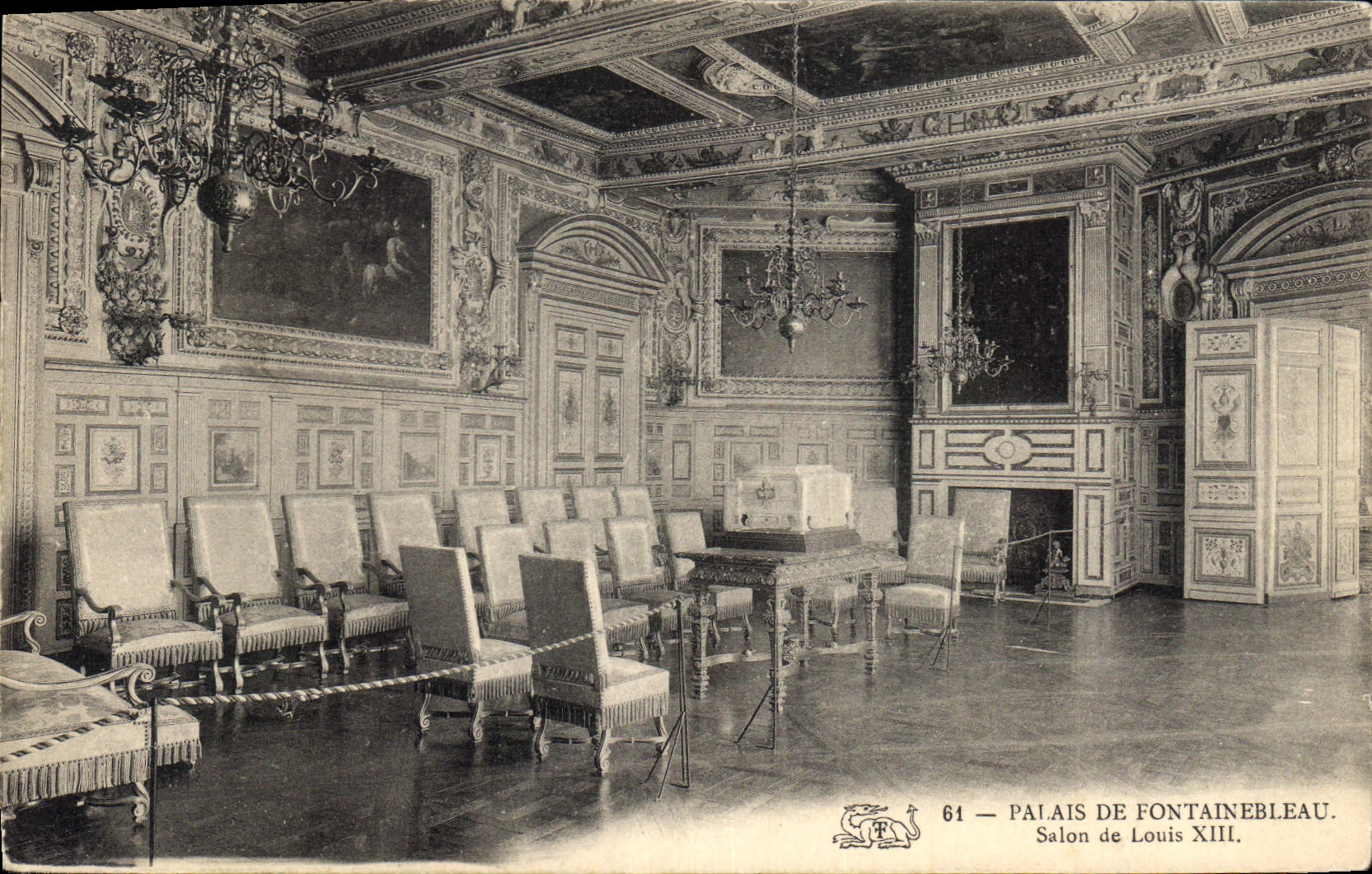 Palais de Fontainebleau — Salon de Louis XIII — Verlag CPAPHIL, Nr. 61