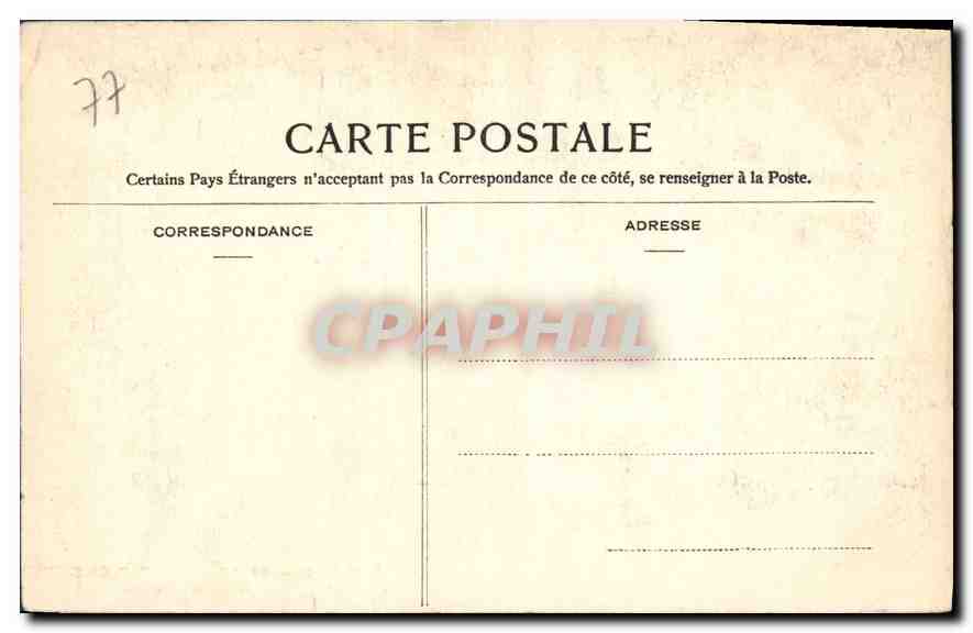 Palais de Fontainebleau — Salon de Louis XIII — Verlag CPAPHIL, Nr. 61 — Rückseite