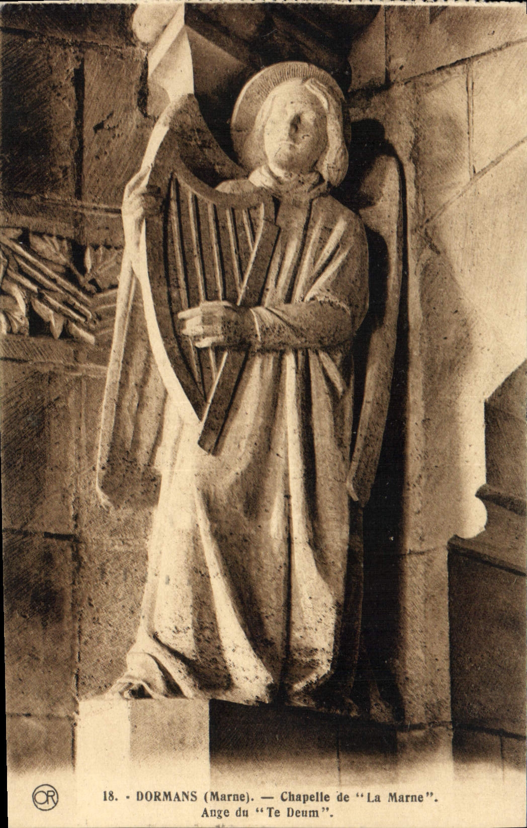 Dormans (Marne) — Ange du "Te Deum" dans la chapelle de "La Marne" — Éditions OR, Ch. Brunel Matougees