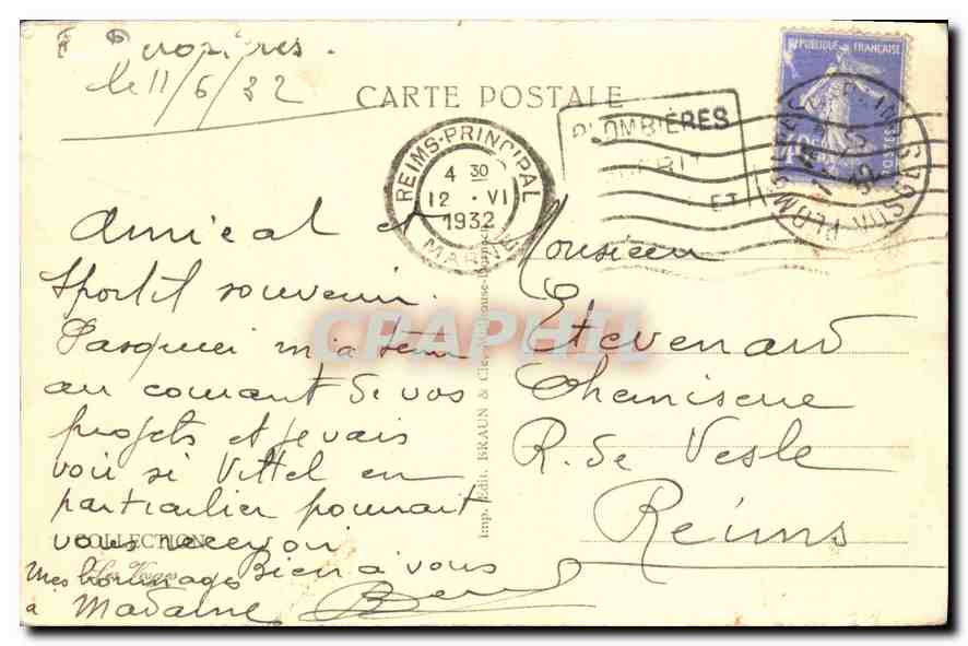 CPA Plombieres les Bains Les Sources  — Verso