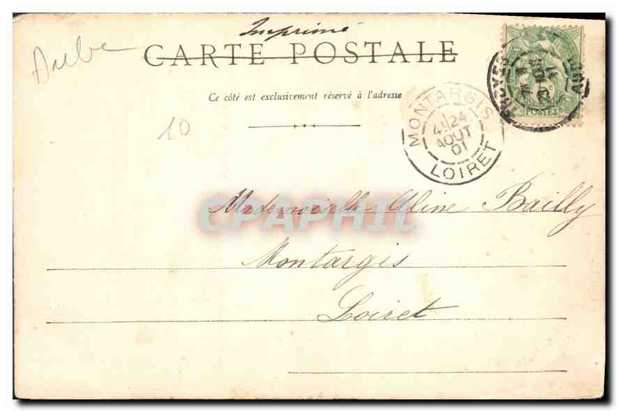CPA Troyes  Clocher et Beffroi de Saint Jean Carte precurseur — Rückseite
