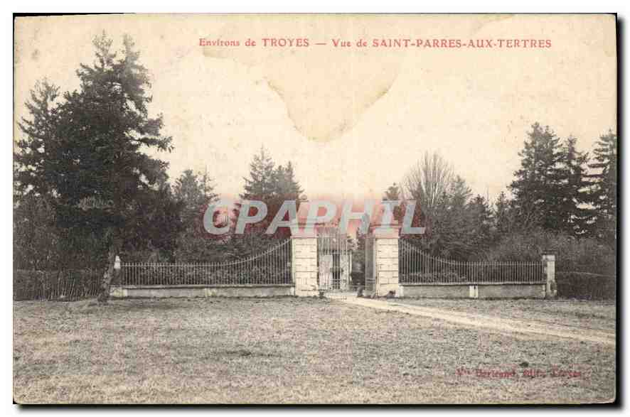 CPA Environs de Troyes Vue de Saint Parres Aux Tertres (carte toilee)
