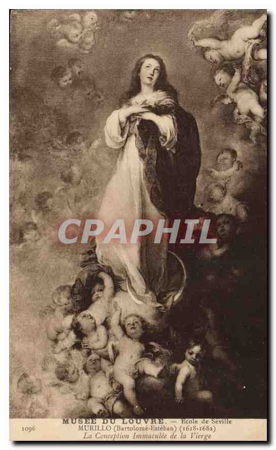 CPA Musee du Louvre Ecole de Seville Murillo 