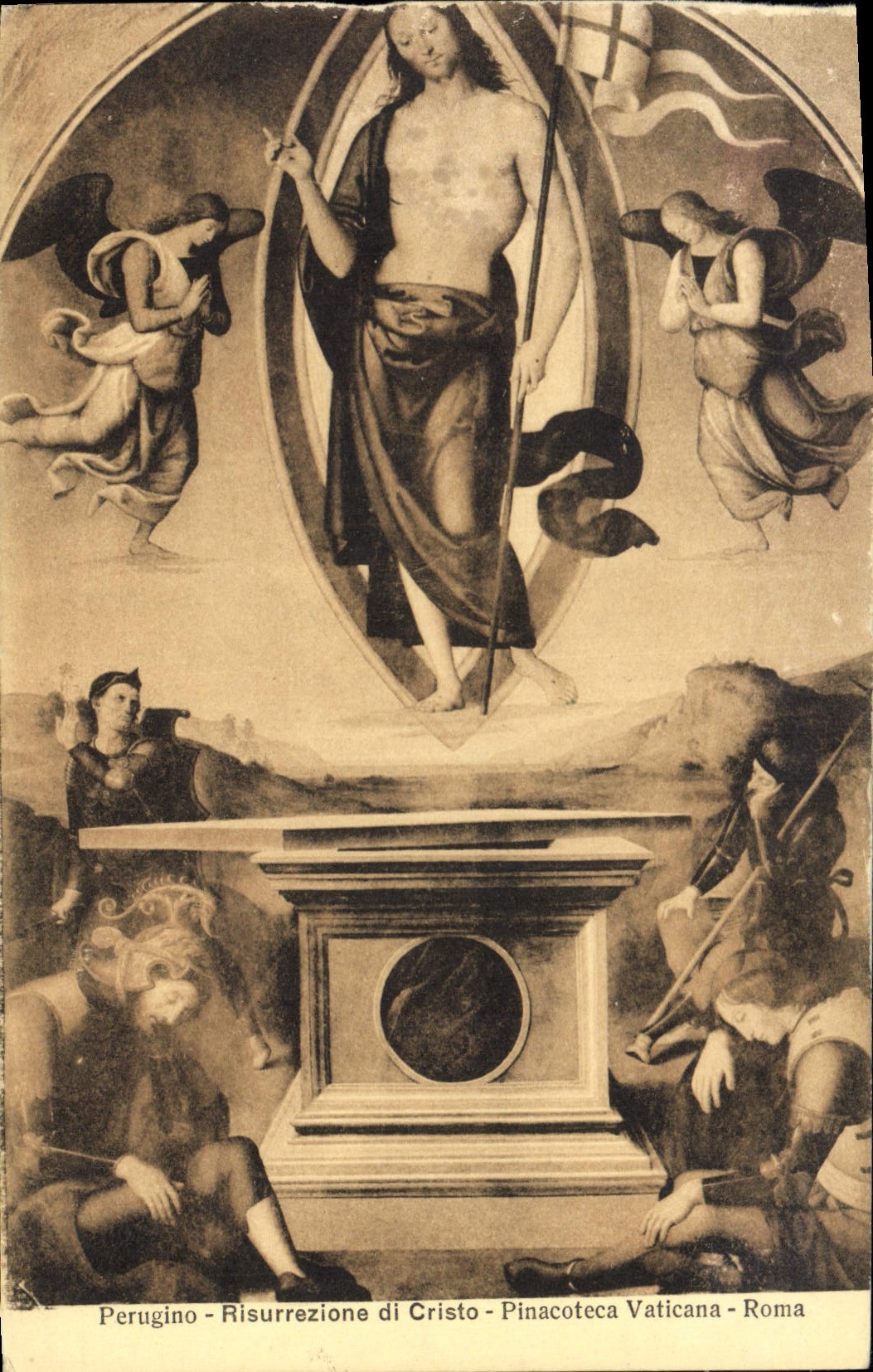 CPA Perugino Risurrezione di Cristo Pinacoteca Vaticana Roma 