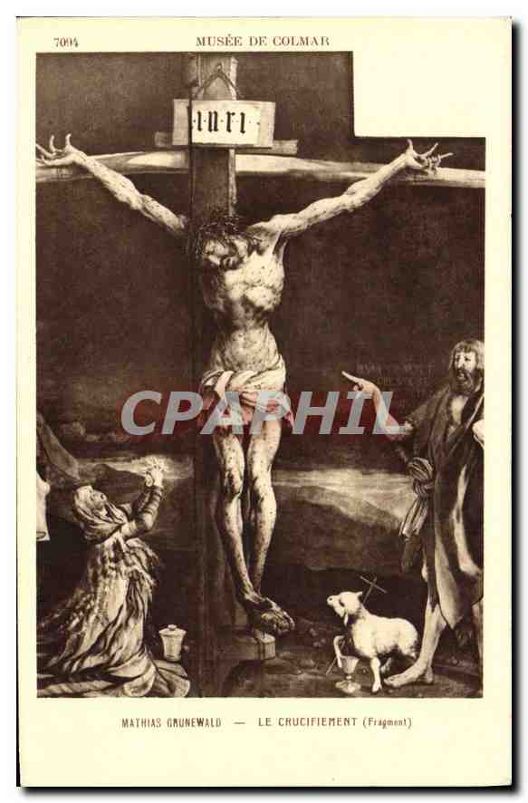 CPA Musee de Colmar Mathias Grunewald Le Crucifiement 