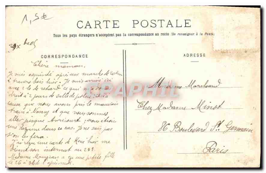 CPA Les Hautes Vosges La Meurthe au Rudlin  — Verso