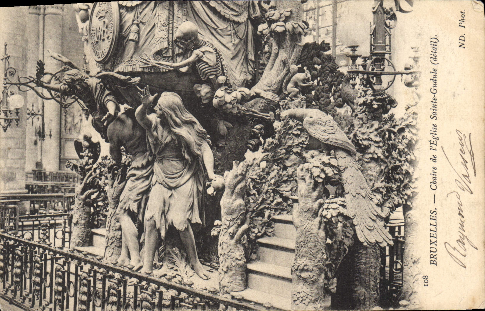 CPA Bruxelles Chaire de l'Eglise Sainte Gudule 