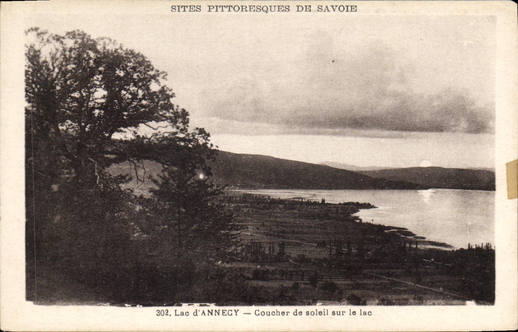 Lac d'Annecy — Coucher de soleil sur le lac — Parriot, phot. Annecy, n°302