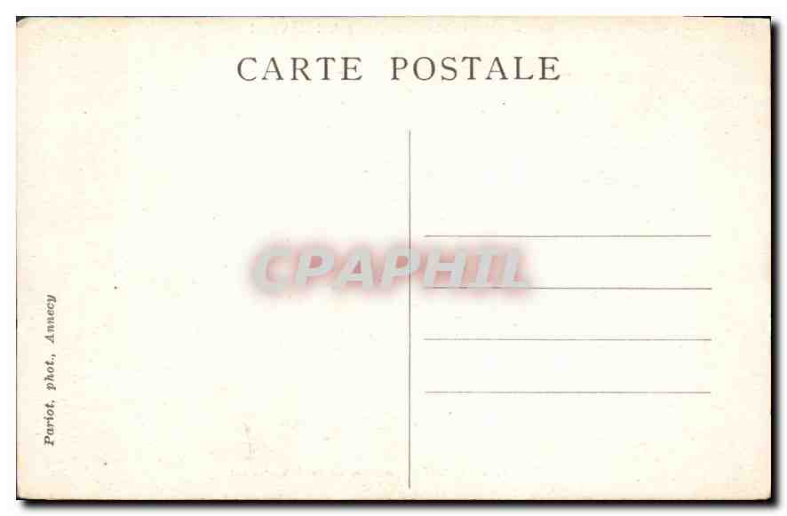Lac d'Annecy — Coucher de soleil sur le lac — Parriot, phot. Annecy, n°302 — Verso