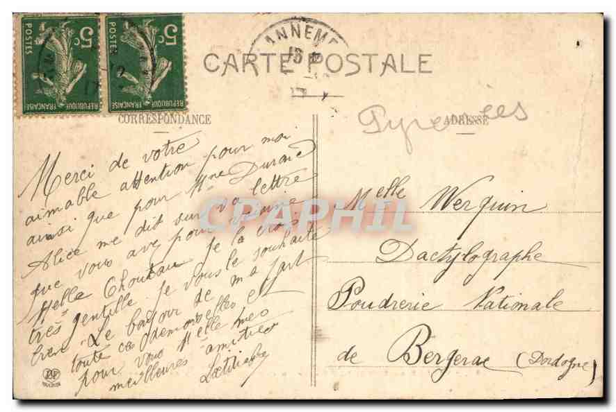 Chute de la Neste en amont de Bordères — Vallée du Louron — Phototypie Labouche Irères, Toulouse — Reverso