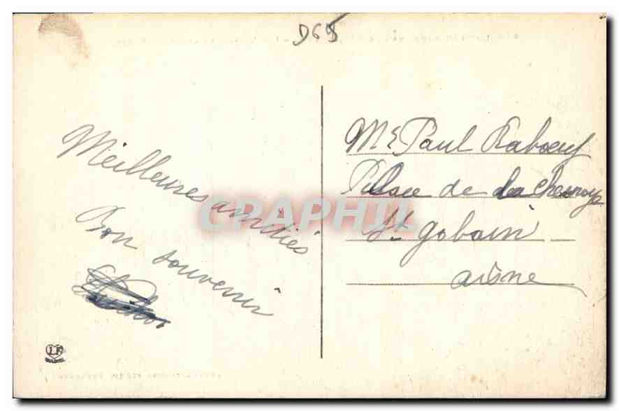 Luchon-Superbagnères (alt. 1800 m.) — La Gare et Le Grand Hotel — Phot. Labouche Frères, Toulouse — Reverso