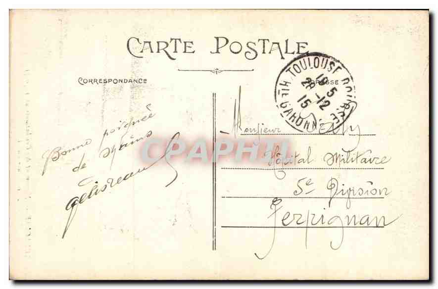 CPA Toulouse Monument des Combattants de 1870 71 Allee Saint Michel  — Verso