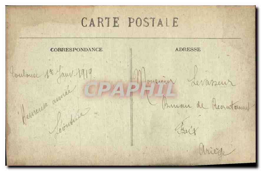Toulouse — Le Jardin des Plantes — Statue d'Armand Sylvestre et Fontaine — Édition Bayard — Verso