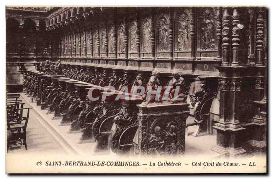 CPA Saint Bertrand le Comminges La Cathedrale Cote Civil du Choeur 