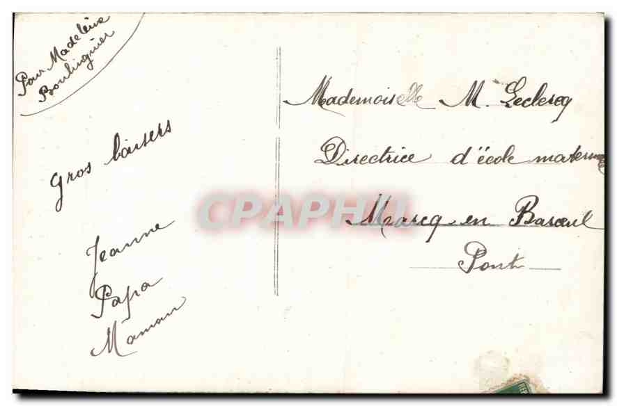 CPA Bonne Fete Femme — Verso
