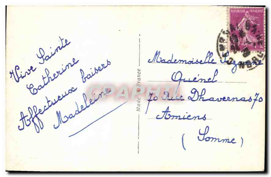 CPA Bonne Fete Femme — Rückseite