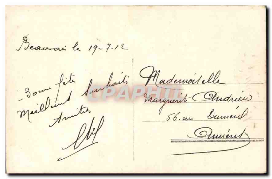 CPA Bonne Fete Homme — Rückseite