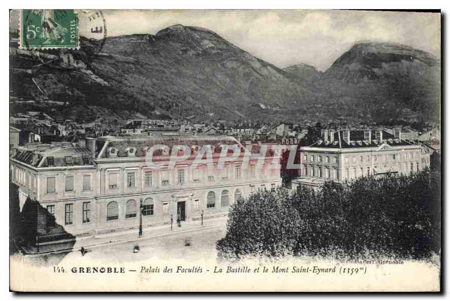 Grenoble — Palais des Facultés — La Bastille et le Mont Saint-Eynard (1359)