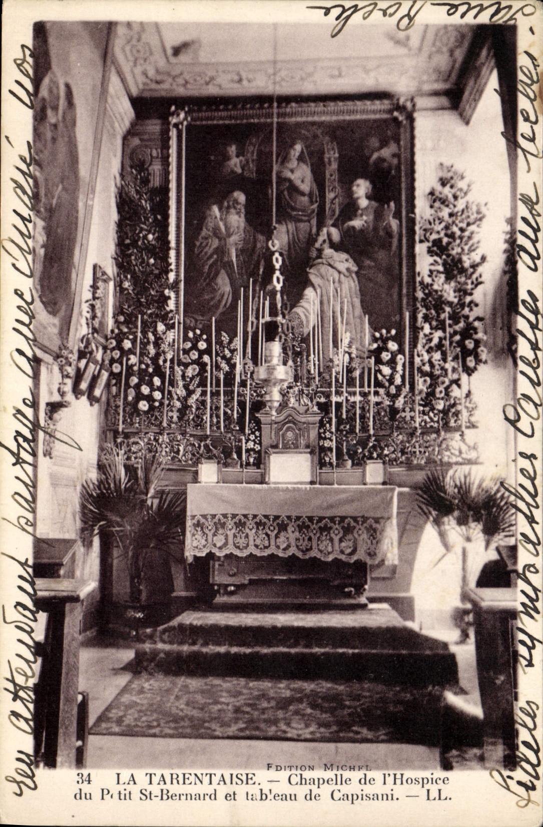 La Tarentaise — Chapelle de l'Hospice du Petit St-Bernard et tableau de Capisani — Édition Michel