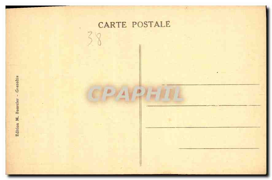 CPA Dauphine Plateau des Petites Roches La Cascade de Montfort  — Rückseite