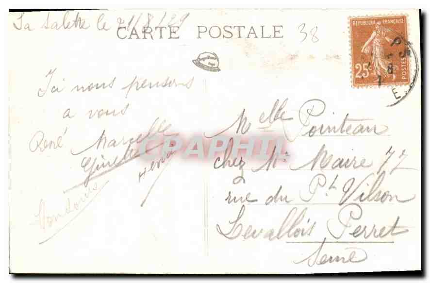 CPA Pelerinage de Notre Dame de La Salette en hiver Vue generale  — Rückseite