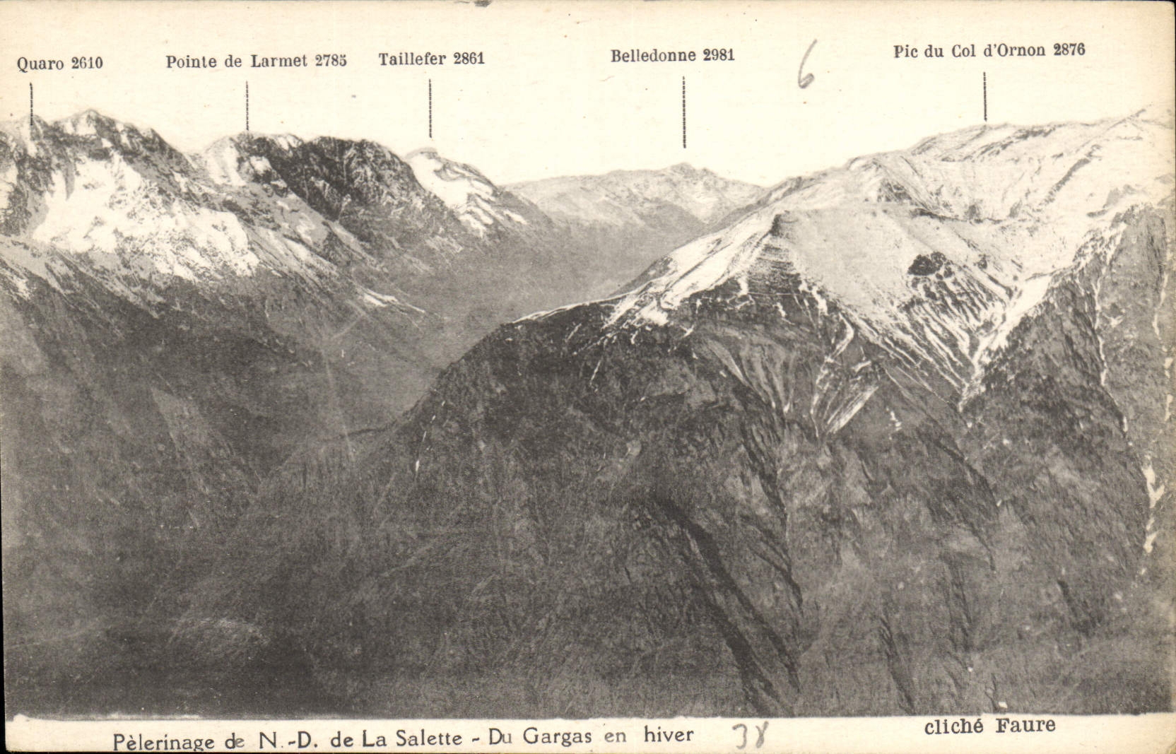 Pèlerinage de N.-D. de La Salette - Du Gargas en hiver — cliché Faure