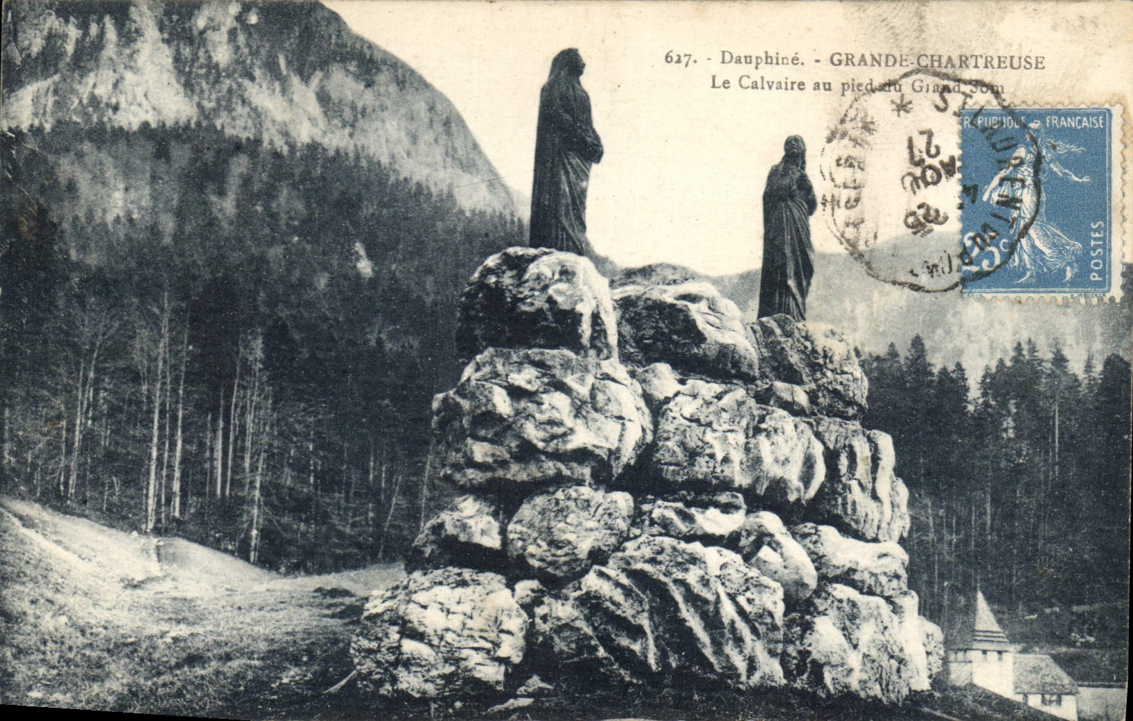 Le Calvaire au pied du Grand Som — Dauphiné, Grande-Chartreuse — Édition M. Bourcier, Grenoble