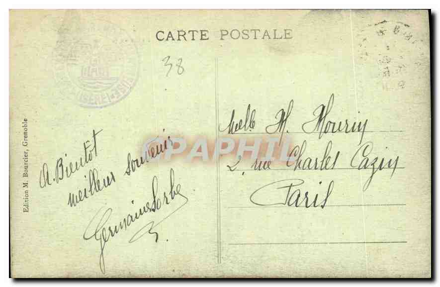 Le Calvaire au pied du Grand Som — Dauphiné, Grande-Chartreuse — Édition M. Bourcier, Grenoble — Achterkant