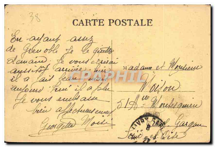 Grenoble — Vue Générale — Le Jardin Dolle ; au fond, le Moucherotte — Photo Cumbre & Macé — Back