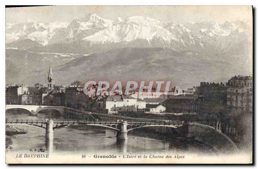 CPA Le Dauphine Grenoble L'Isere et la Chaine des Alpes 