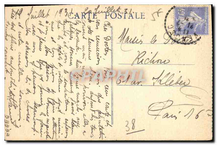 CPA Dauphine Vallee du Vencon Pont du Diable pres Saint Cristophe en Oisans  — Rückseite
