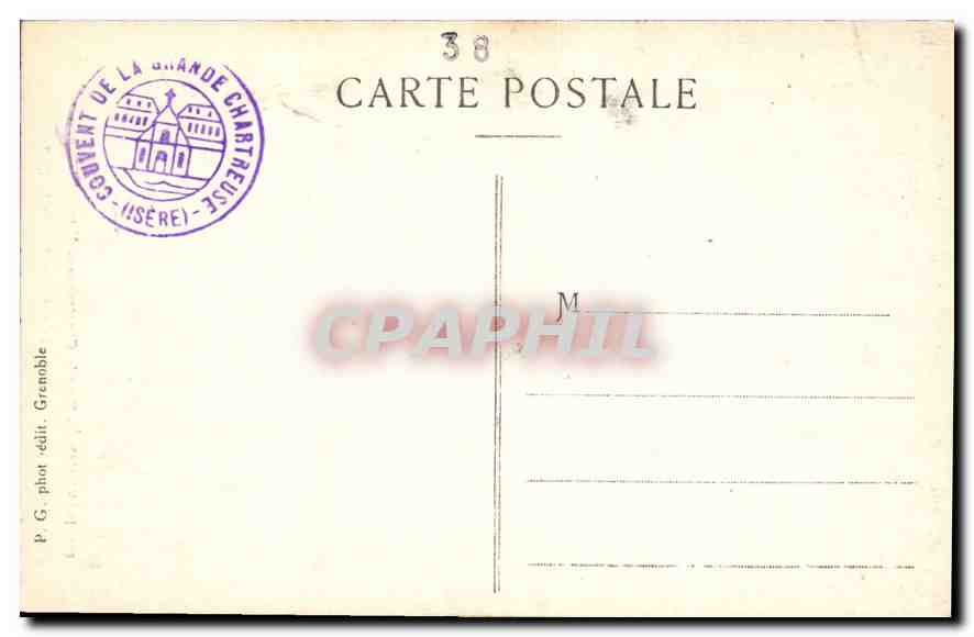 CPA Dauphine Grande Chartreuse Vitrail St Bruno ornementant le devant de la chapelle principale — Rückseite