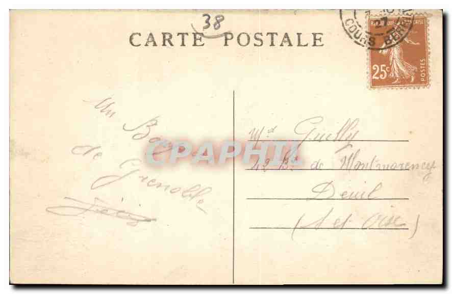CPA Grenoble Vue generale L'Isere et les Quais  — Rückseite