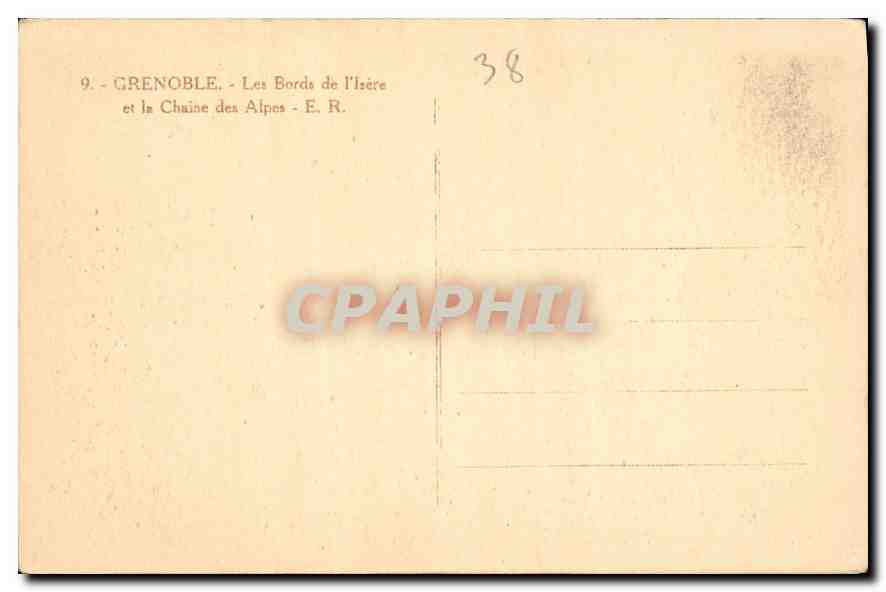 CPA Grenoble Les Bords de l'Isere et la Chaine des Alpes  — Rückseite